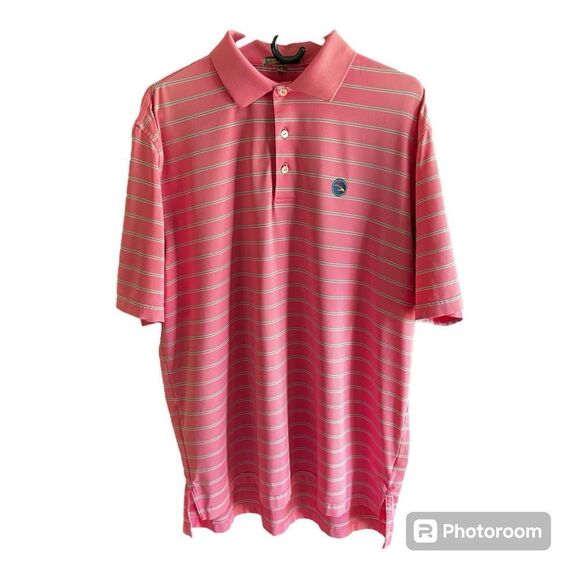 Men’s Peter Millar Pink Summer Comfort Polo Large - Picture 1 of 6